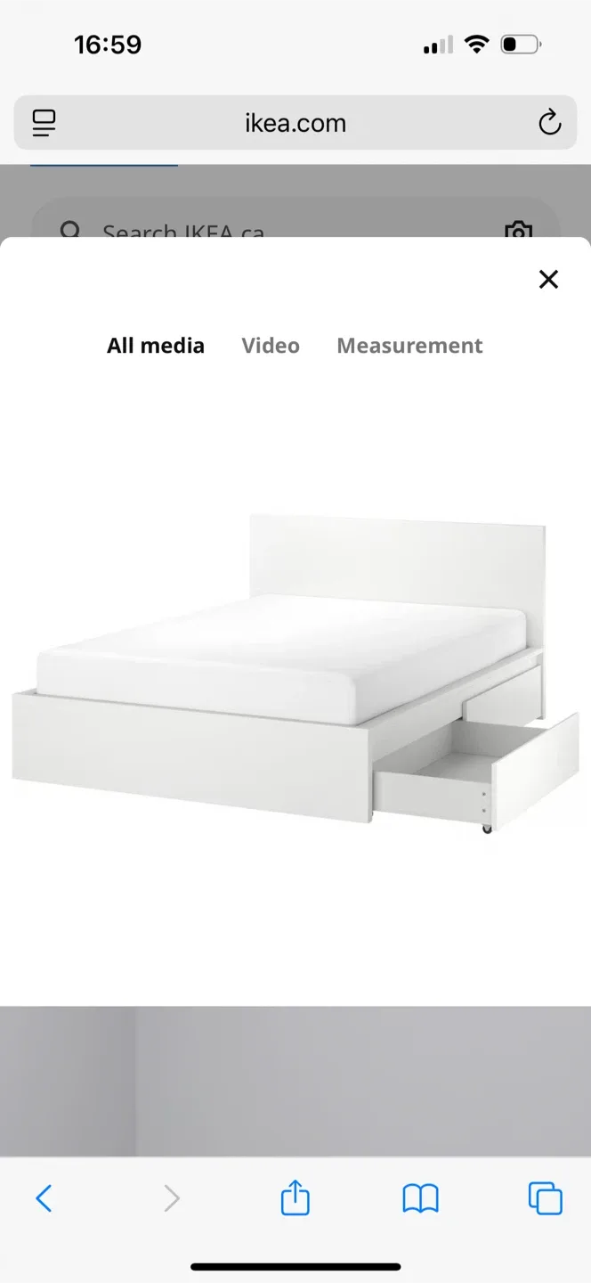 IKEA Malm High Bed Frame with Storage