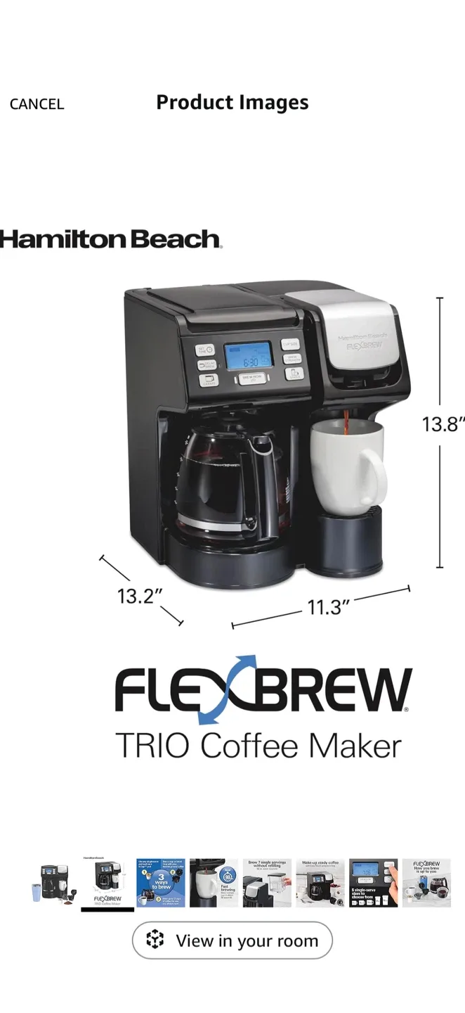 Hamilton Beach FlexBrew Trio 2-Way Coffee Maker image indicator(2)