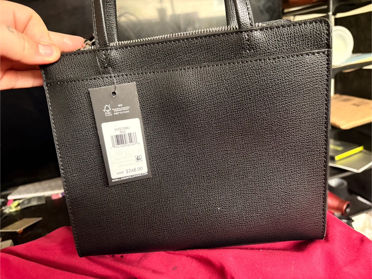 Karl Lagerfeld Paris Black Tote Bag image indicator(2)