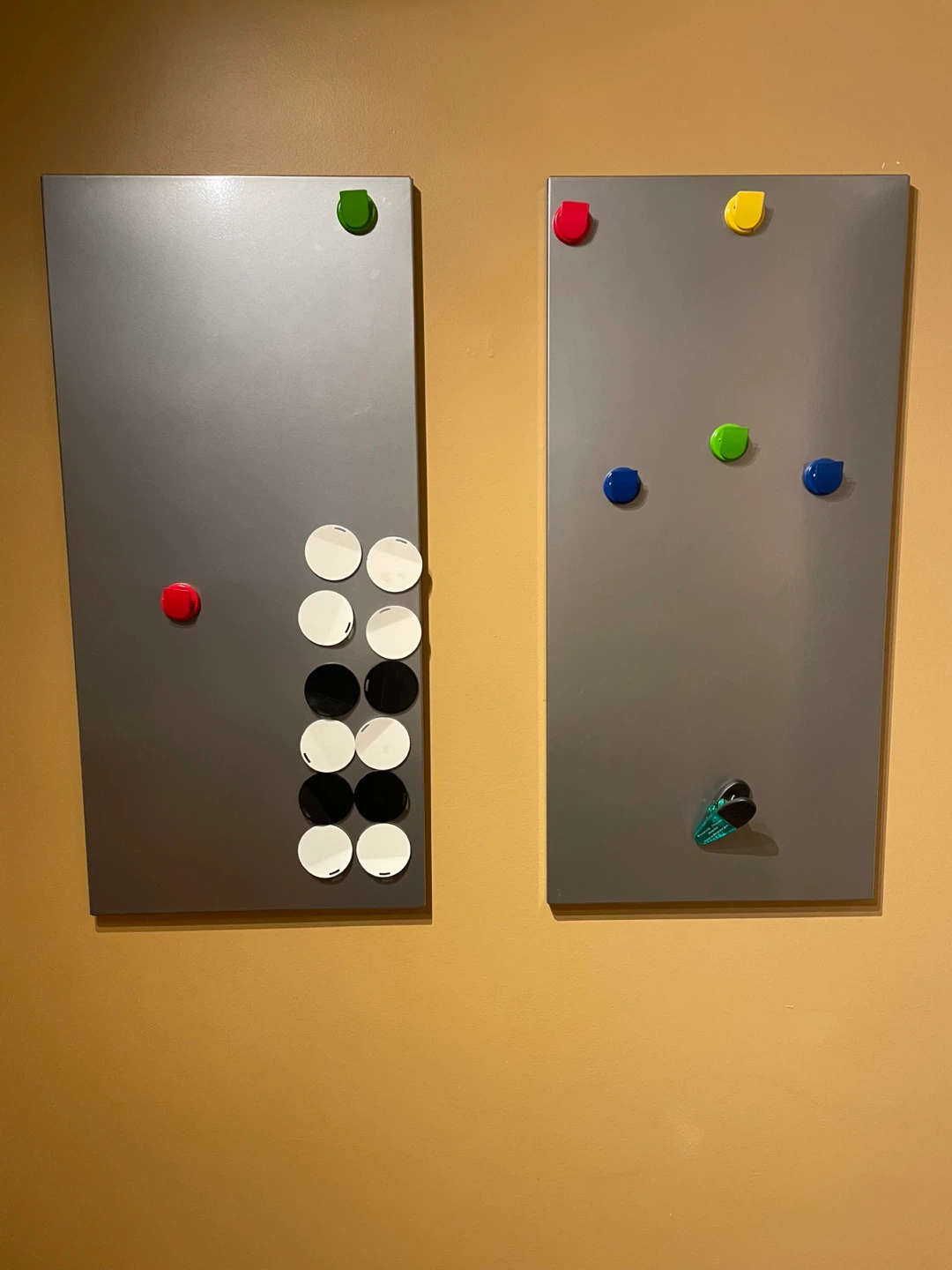 IKEA Magnetic Boards with Coloured Magnets