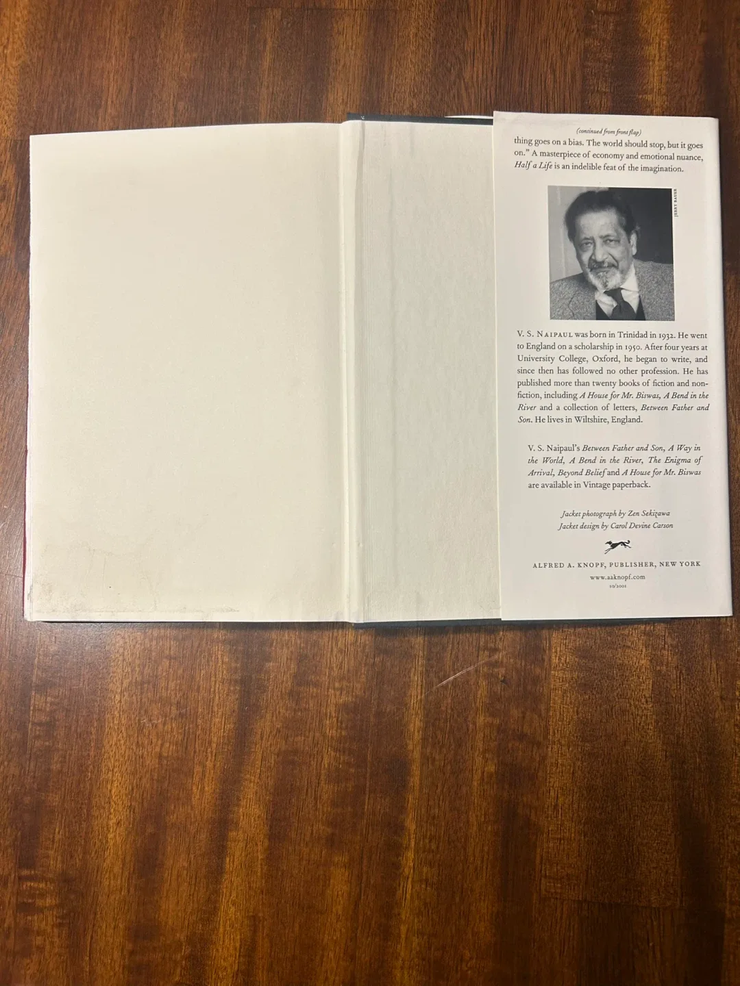 Hardcover Novel — Half a Life by V.S. Naipaul image indicator(3)