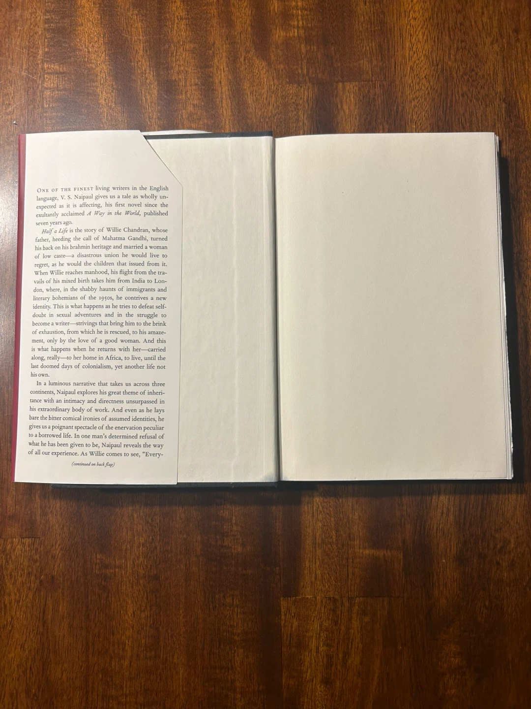 Hardcover Novel — Half a Life by V.S. Naipaul - photo 2
