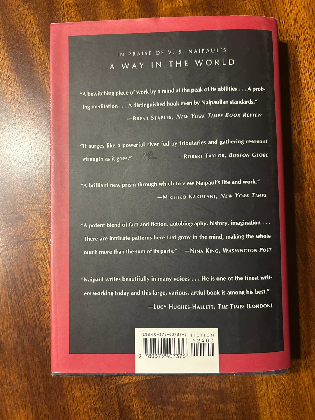 Hardcover Novel — Half a Life by V.S. Naipaul - photo 4