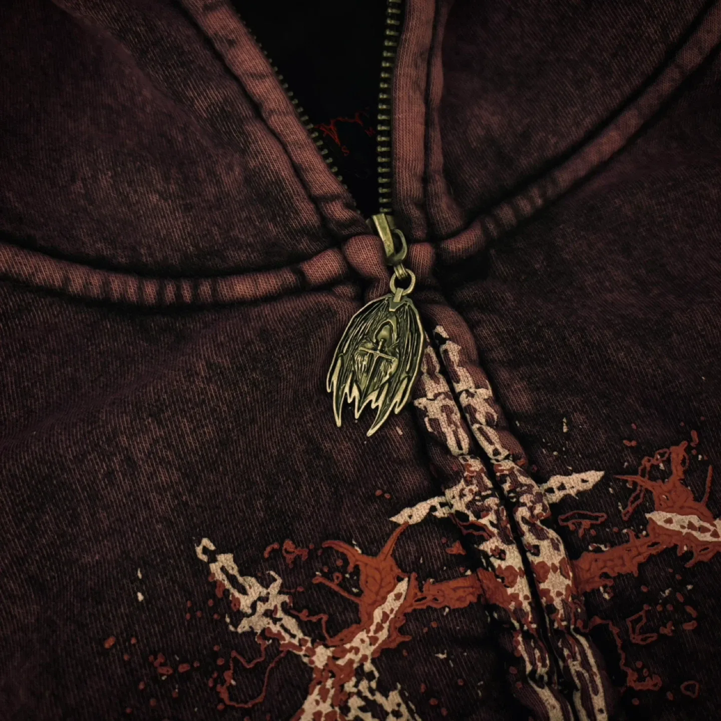 Burgundy Graphic Hoodie image indicator(2)
