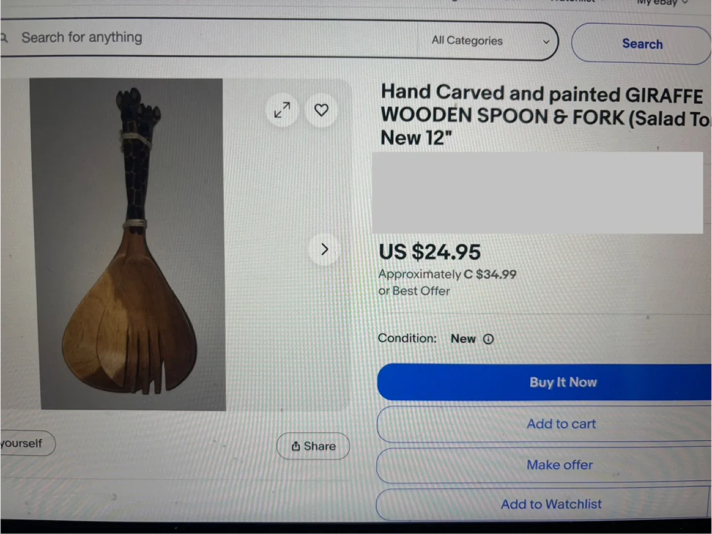 Wooden Zebra Salad Servers image indicator(7)