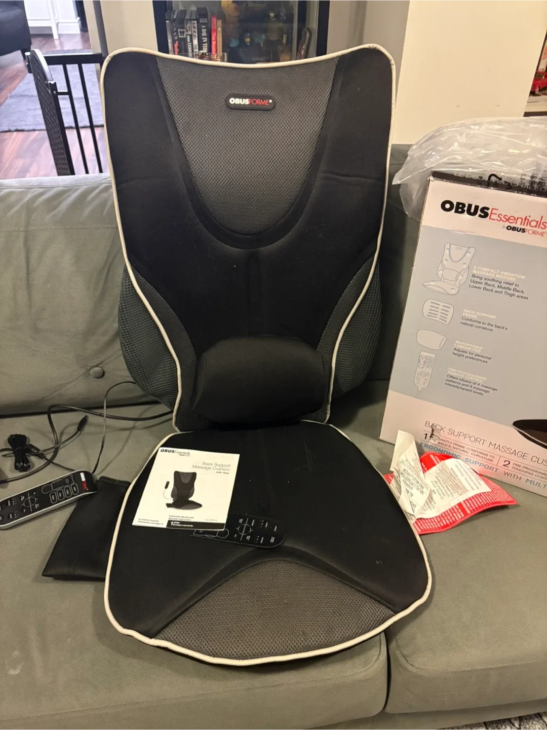 ObusForme Essentials Back Support Massage Cushion with Heat image indicator(3)