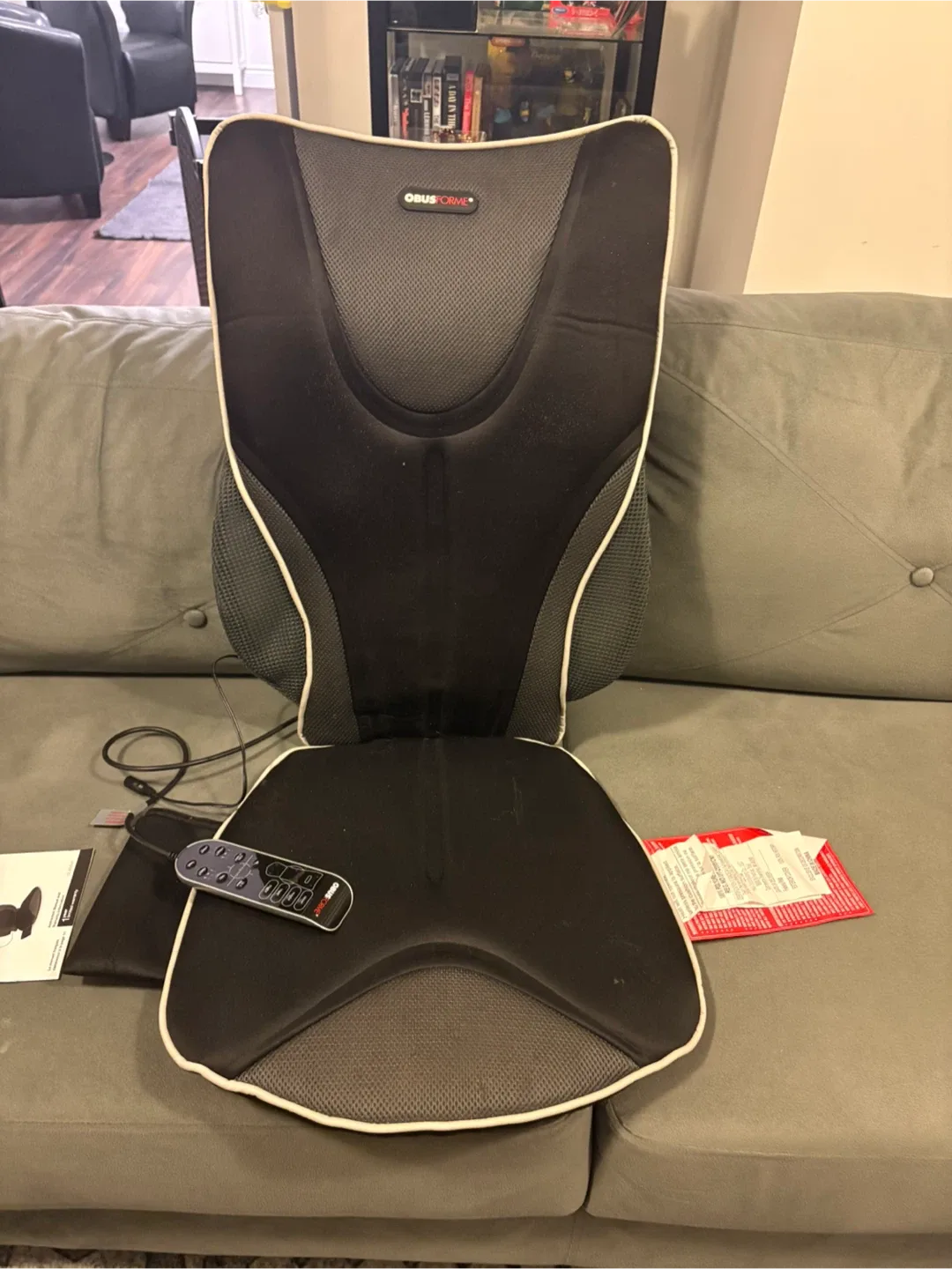 ObusForme Essentials Back Support Massage Cushion with Heat image indicator(7)