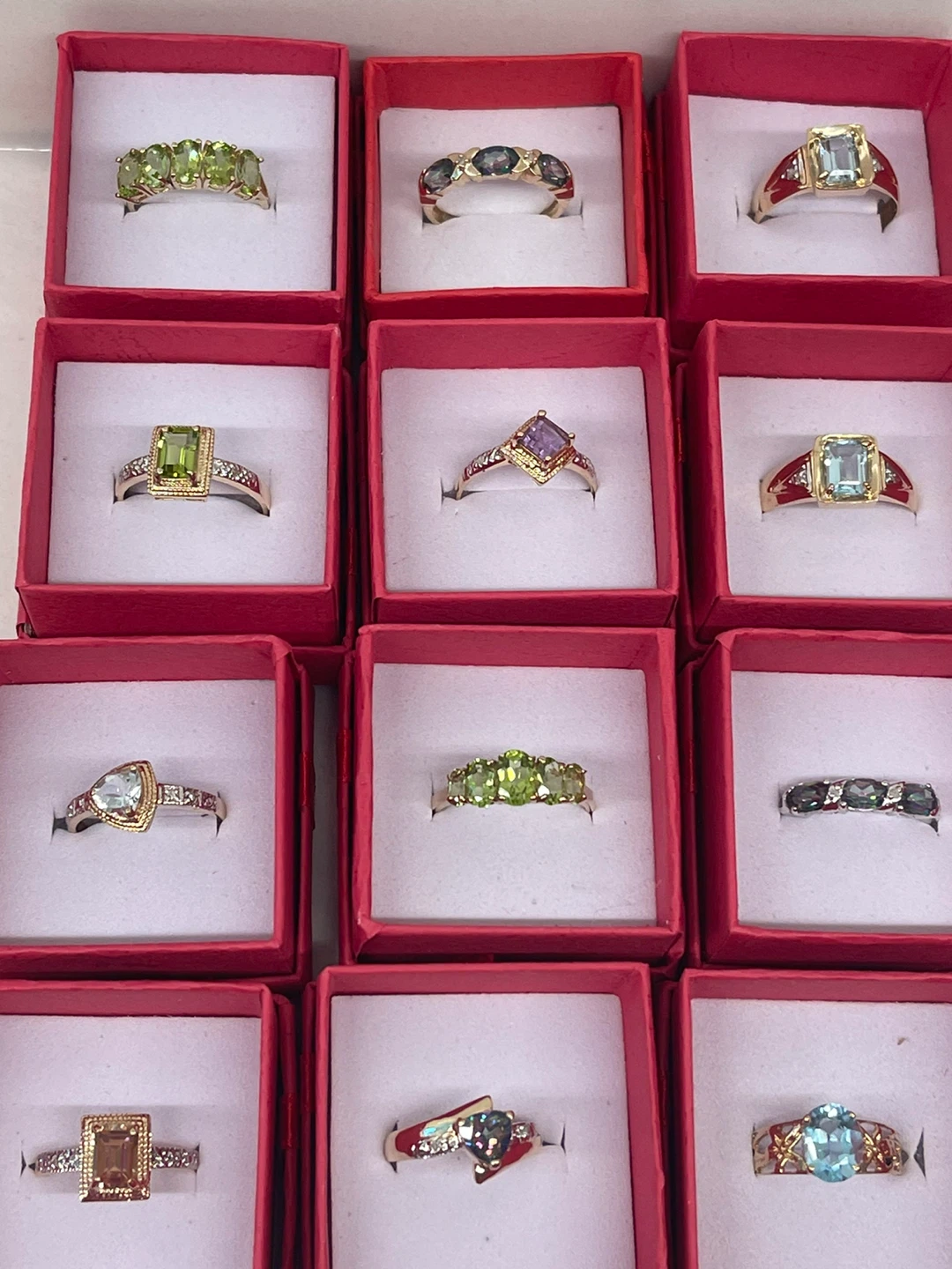Assorted 10k solid gold authentic Gemstone and diamonds  Rings