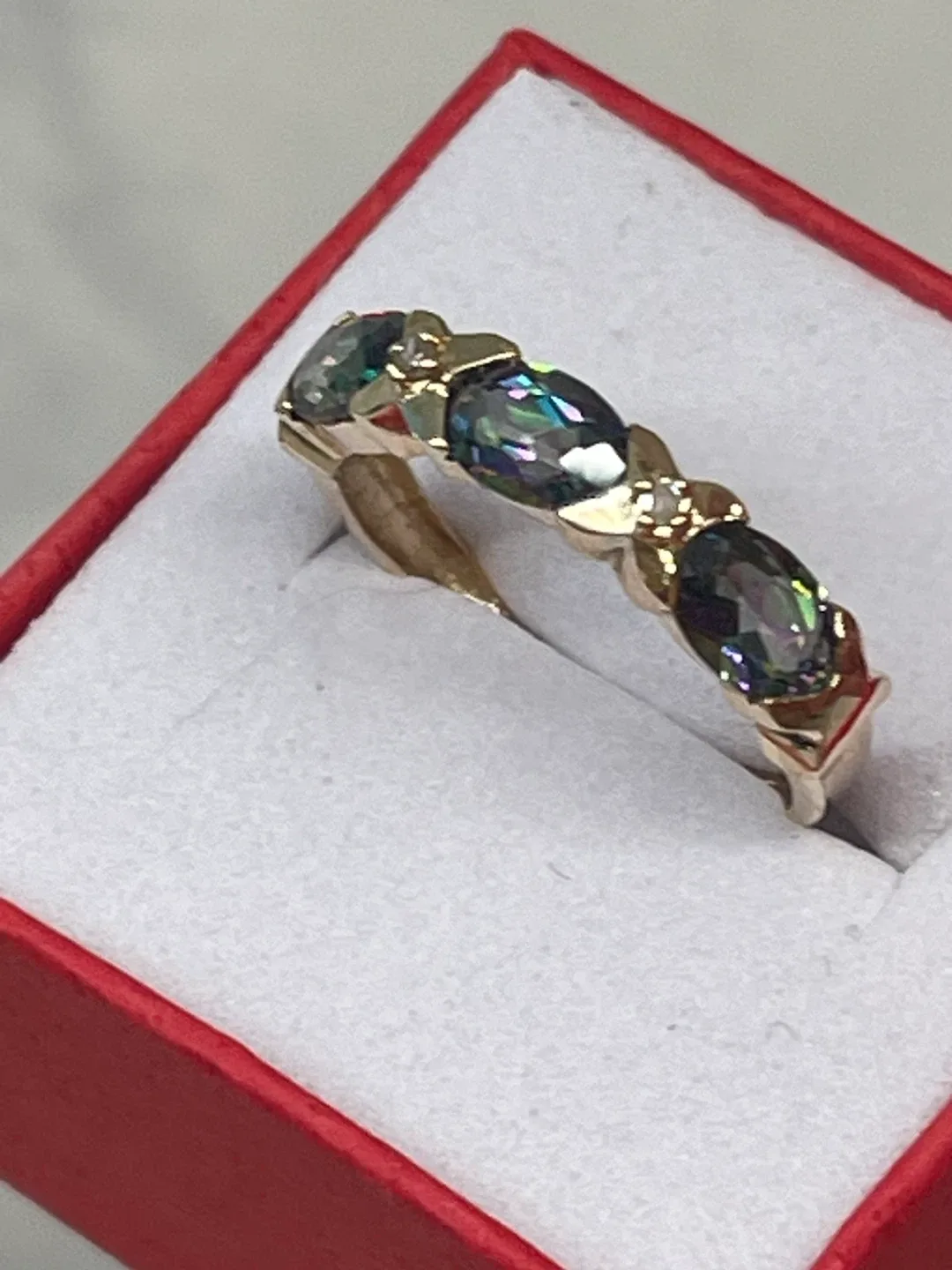 Assorted 10k solid gold authentic Gemstone and diamonds  Rings image indicator(8)