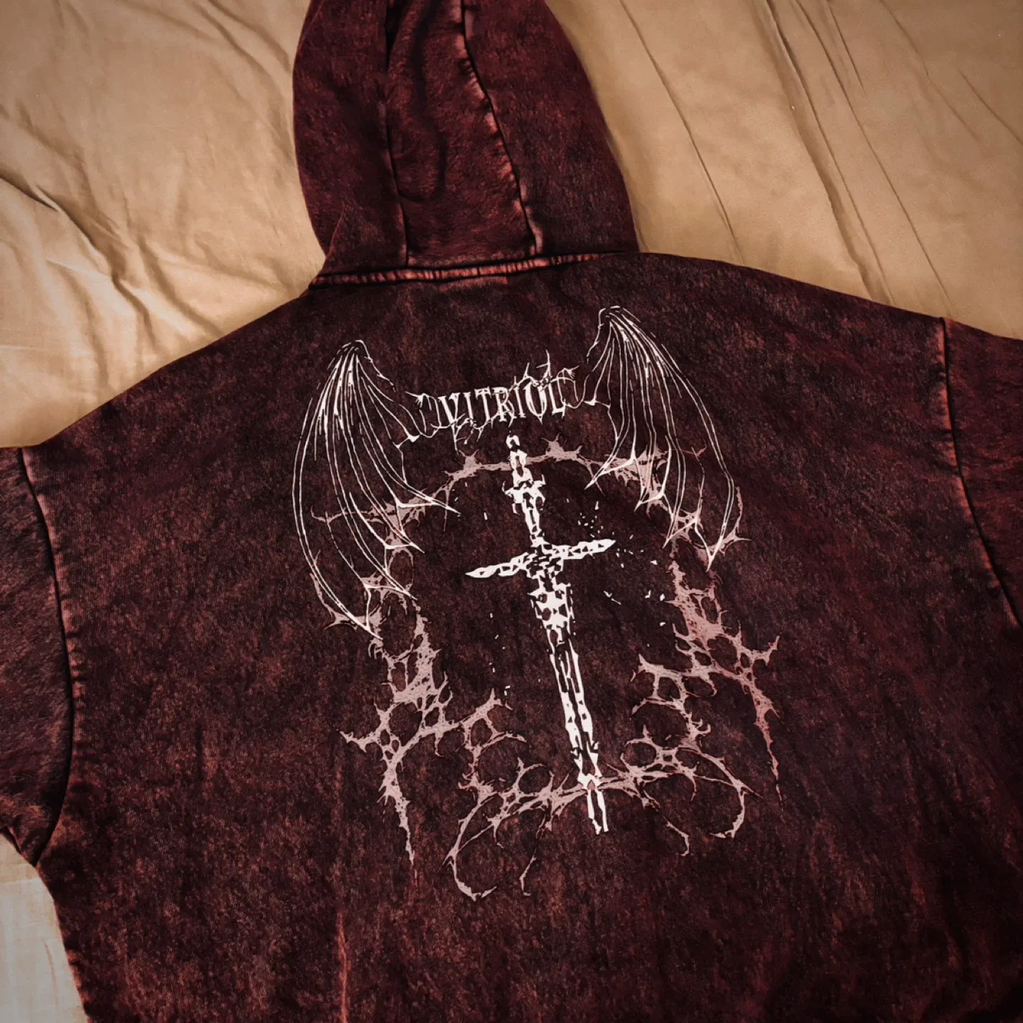 Burgundy Graphic Hoodie image indicator(3)