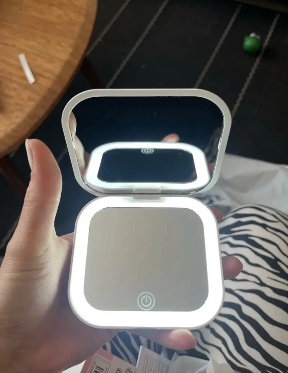 Compact LED Travel Makeup Mirror
