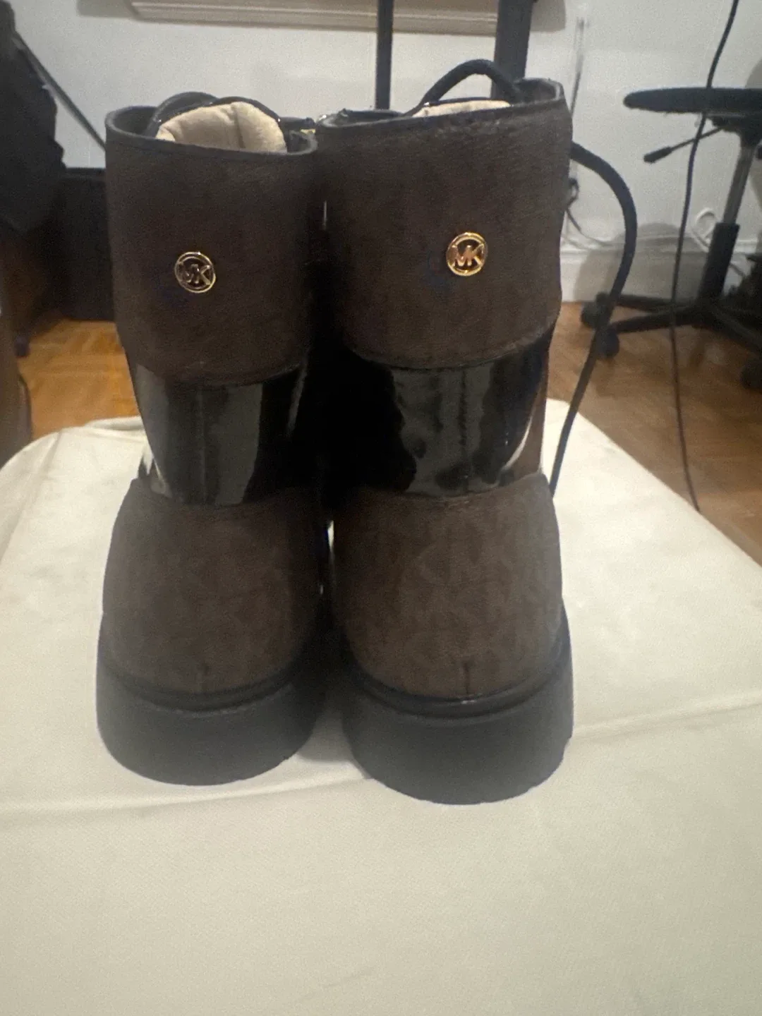 Michael Kors Black Patent Leather Boots image indicator(4)