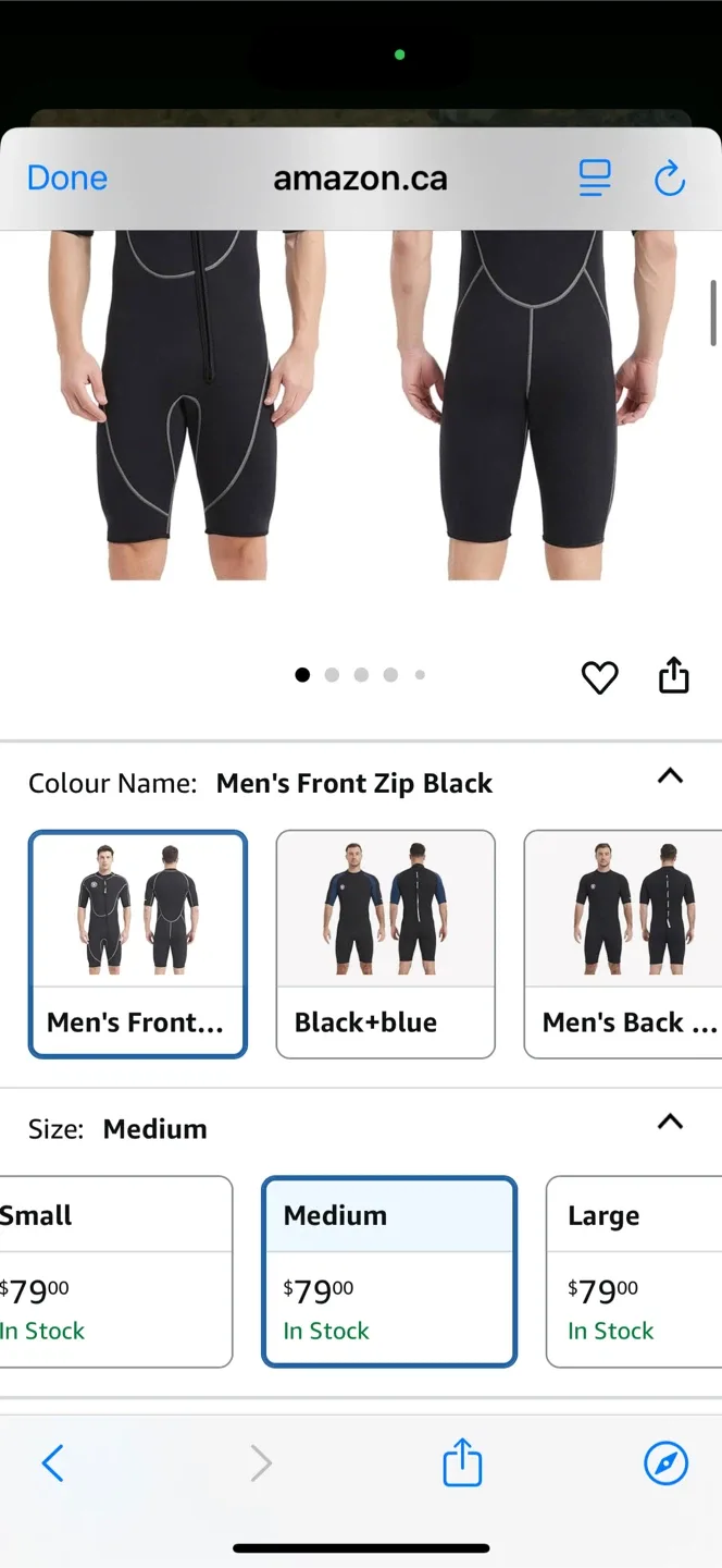 Lemorecn Men's Wetsuit - Size Medium image indicator(5)