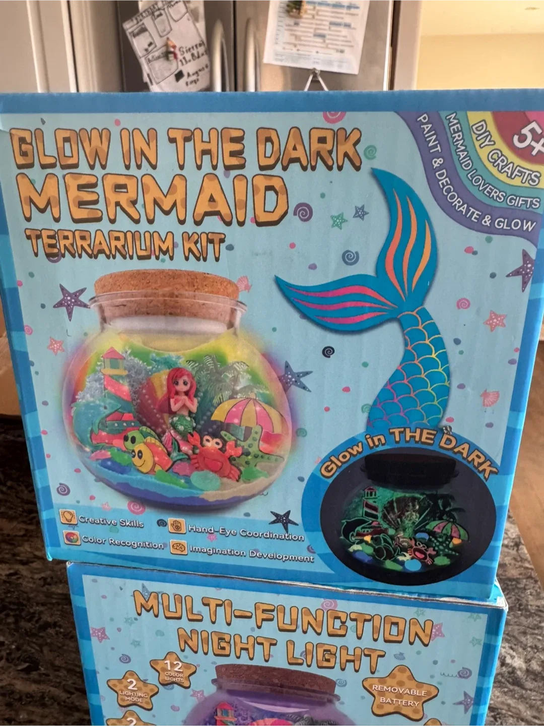 DIY Glow in the Dark Mermaid Terrarium Kit & Night Light image indicator(3)