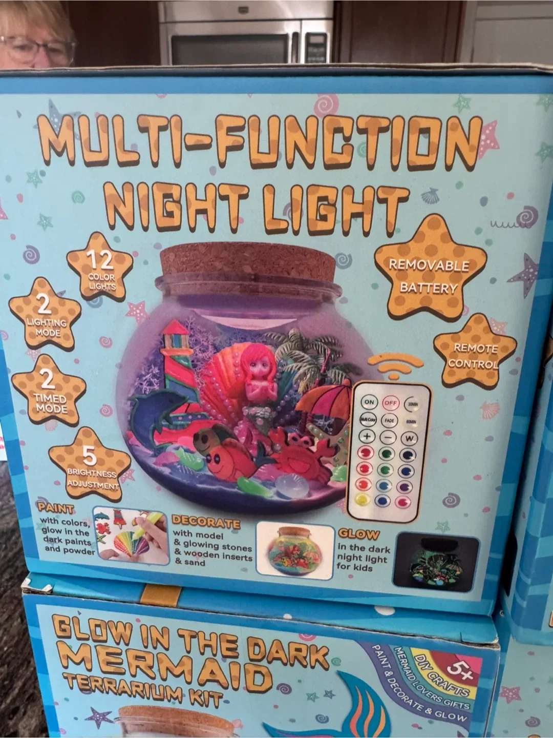 DIY Glow in the Dark Mermaid Terrarium Kit & Night Light image indicator(2)