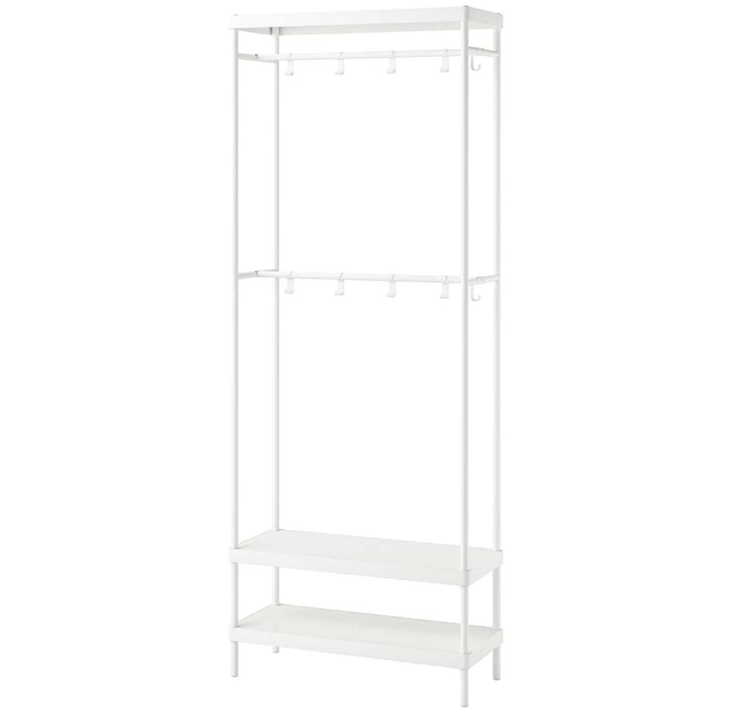 White IKEA MACKAPÄR Shoe Cabinet / Storage Bench - photo 3