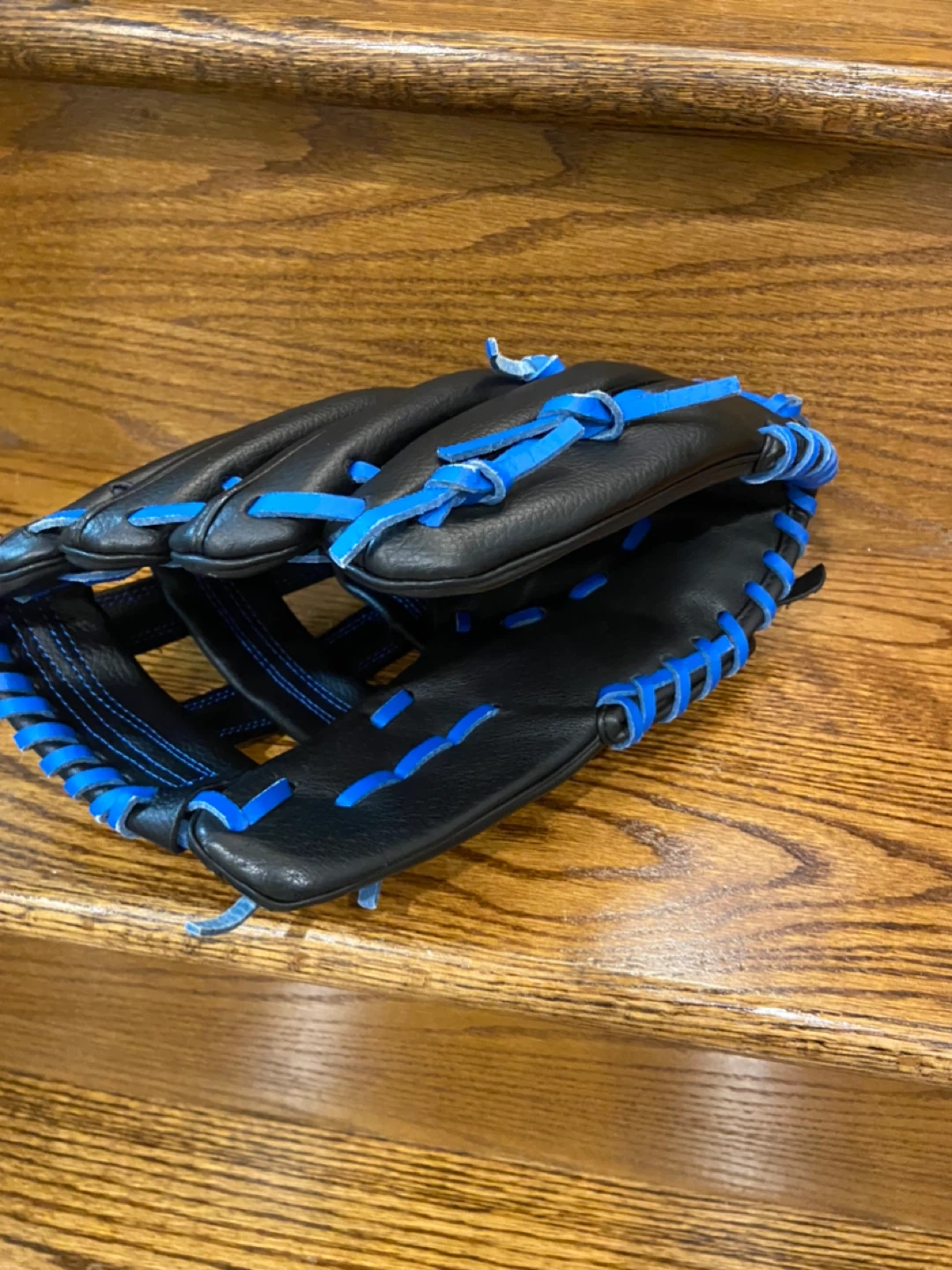 Black and Blue Baseball Glove