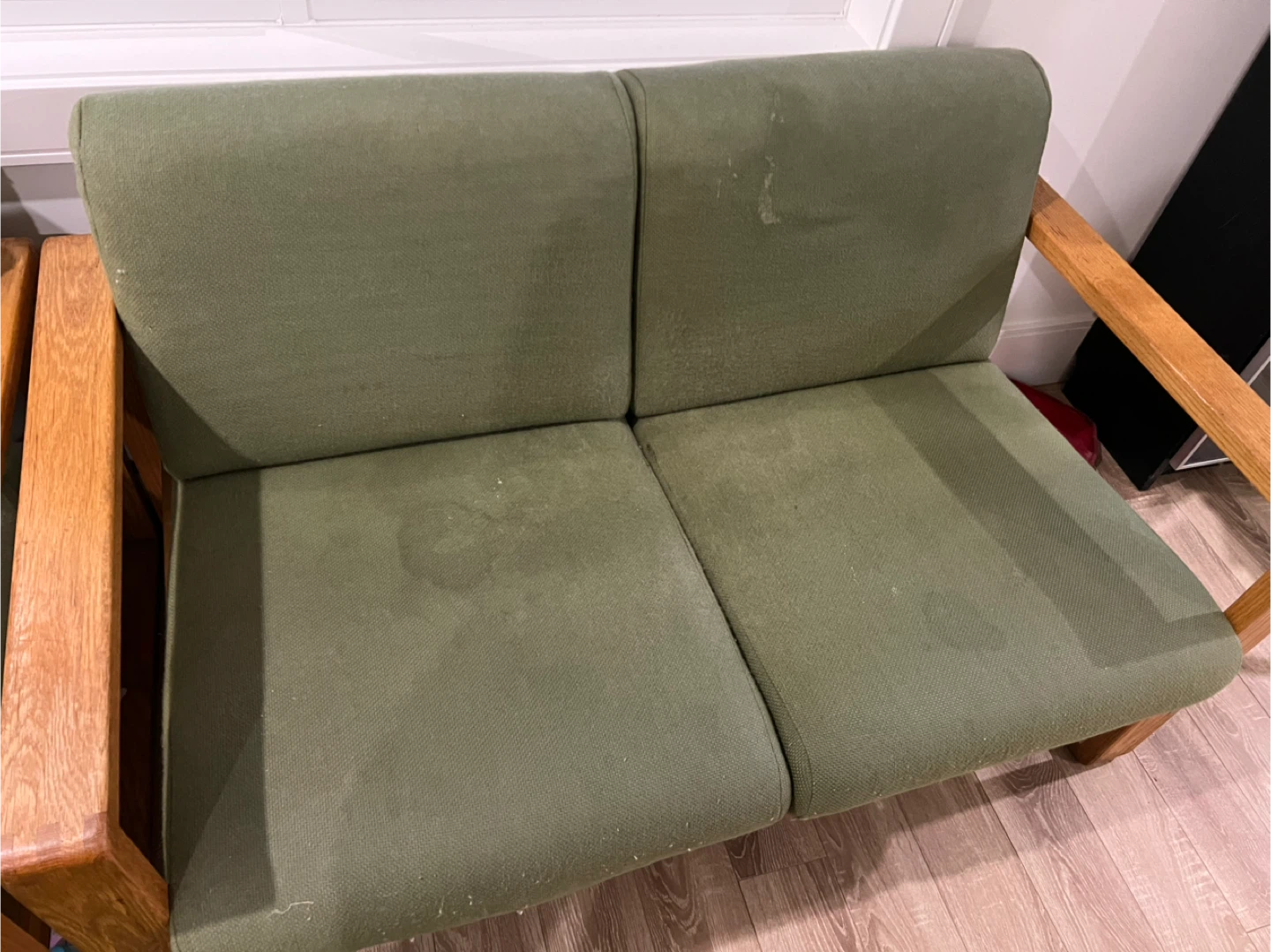 Green Loveseat Sofa - photo 3