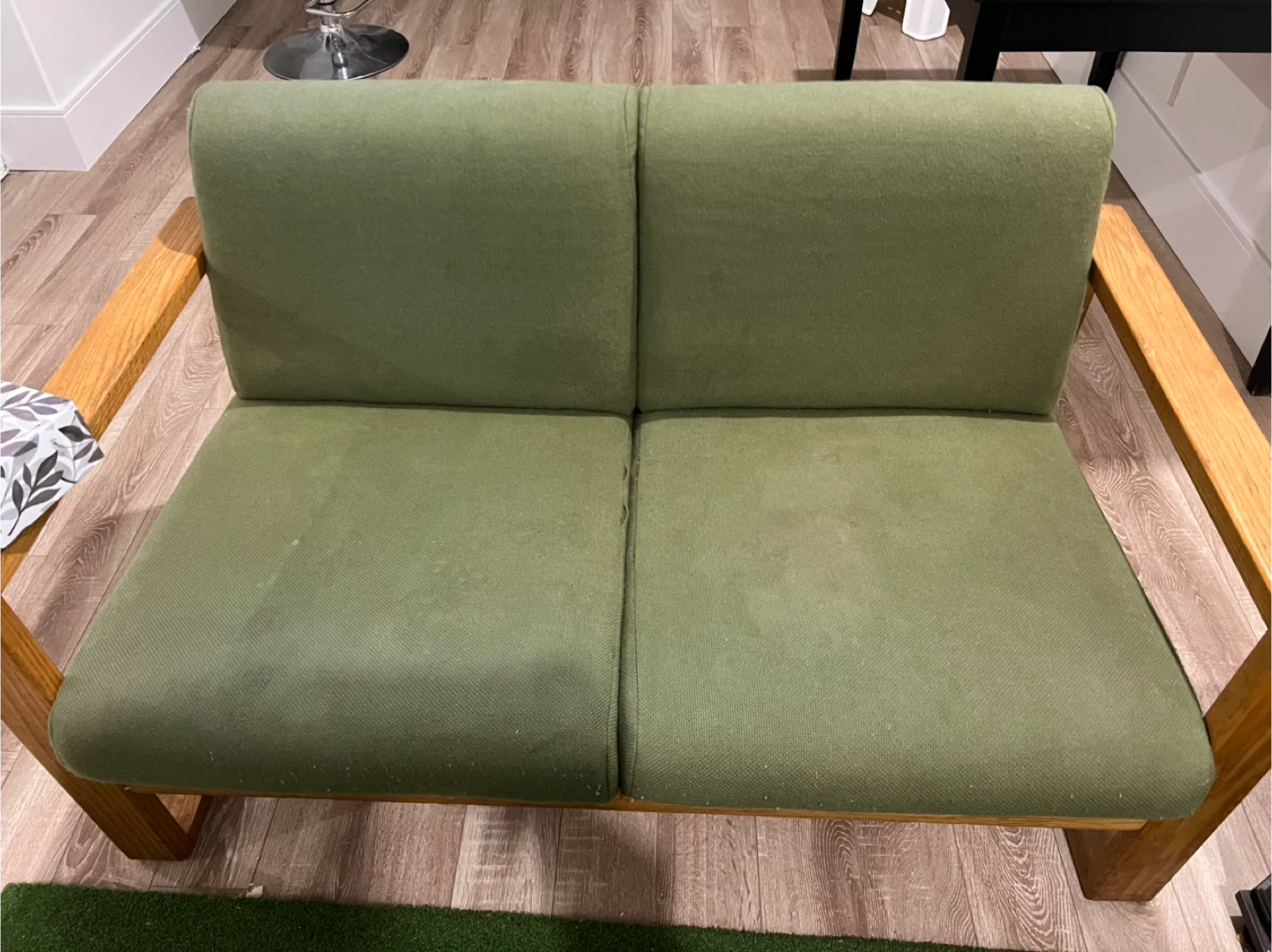 Green Loveseat Sofa - photo 2