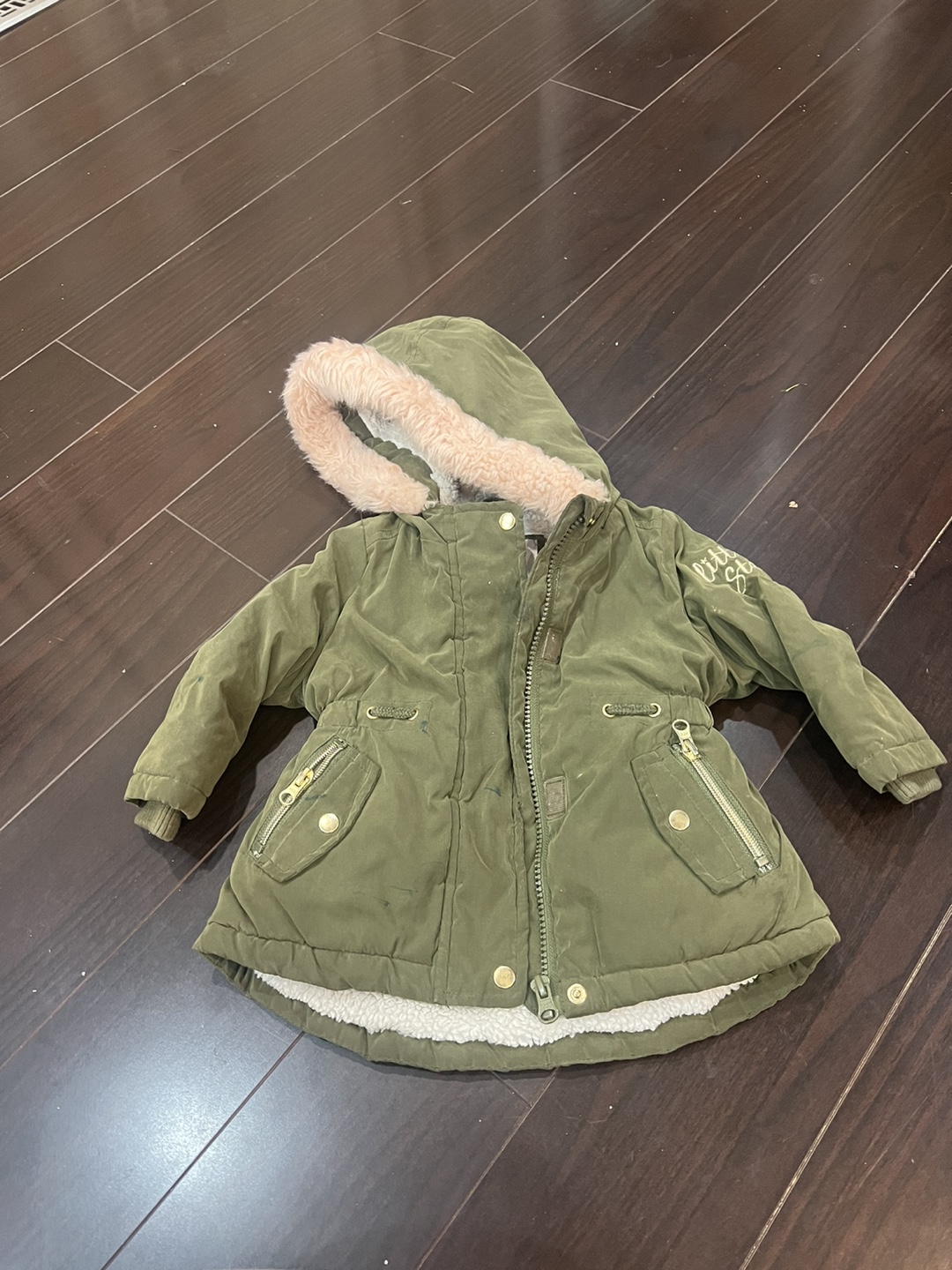 Primark Kids Olive Green Winter Coat (9-12m)