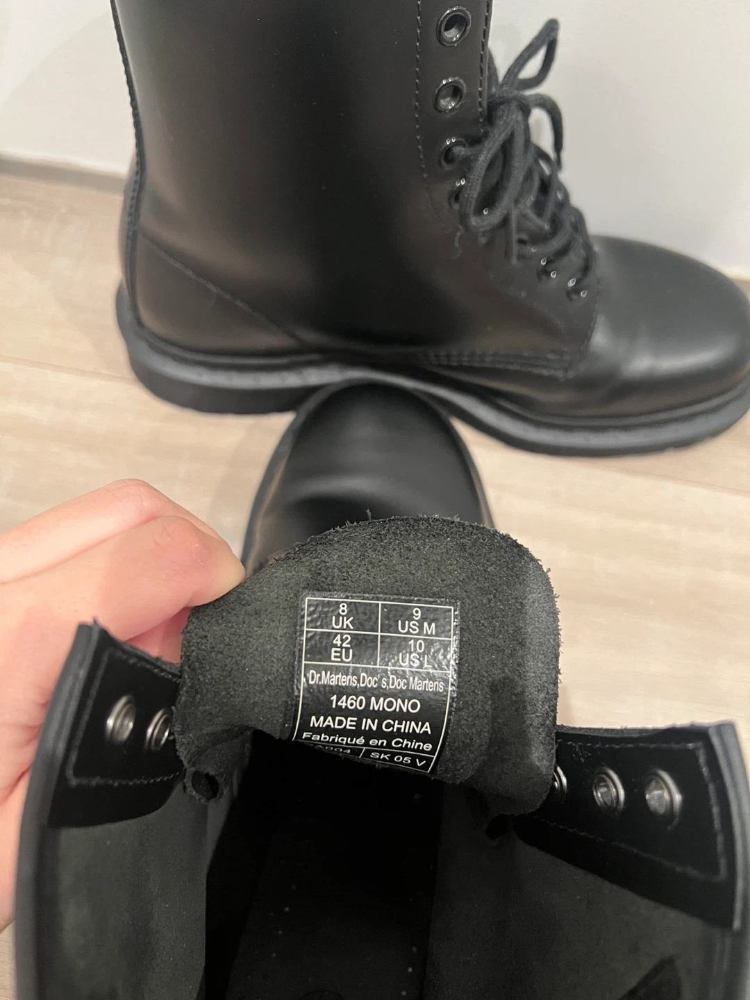 Dr. Martens 1460 Mono Black Boots, Size 9 US (Men) - photo 3