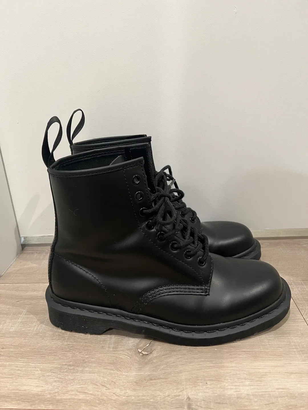 Dr. Martens 1460 Mono Black Boots, Size 9 US (Men) image indicator(2)