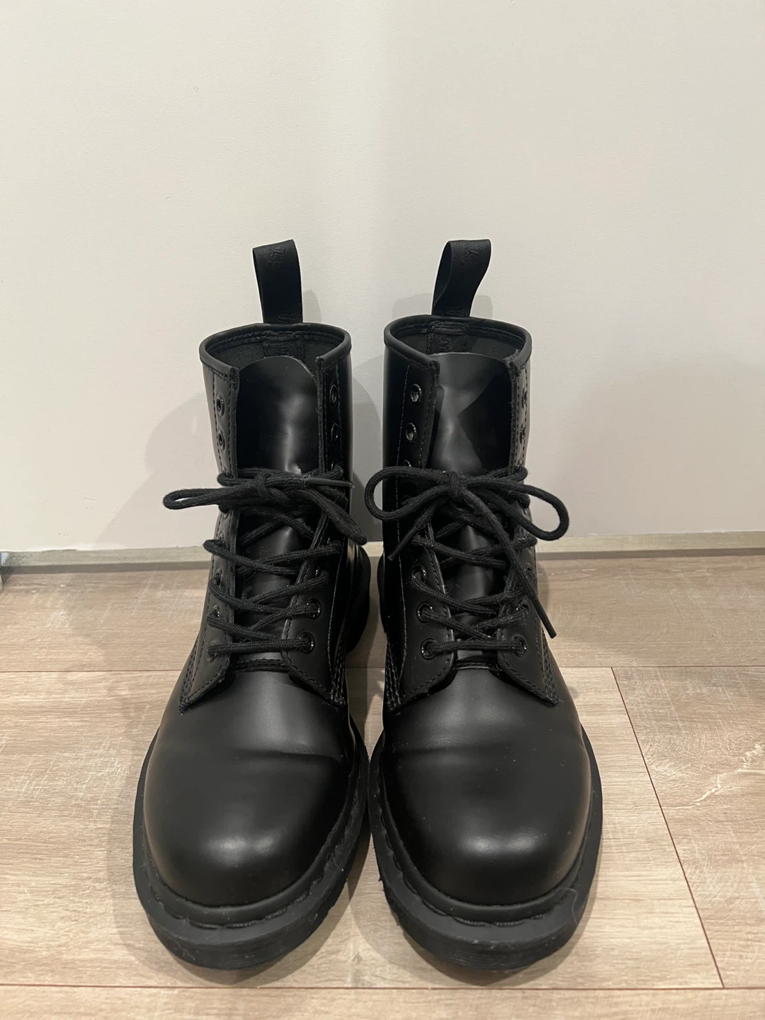 Dr. Martens 1460 Mono Black Boots, Size 9 US (Men)