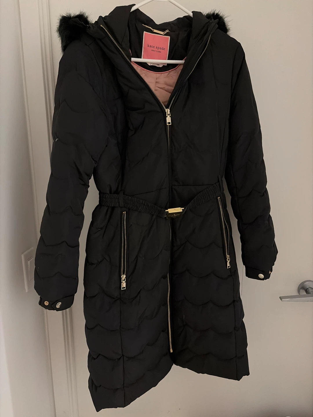 Kate Spade Black Down Puffer Coat - Size XS