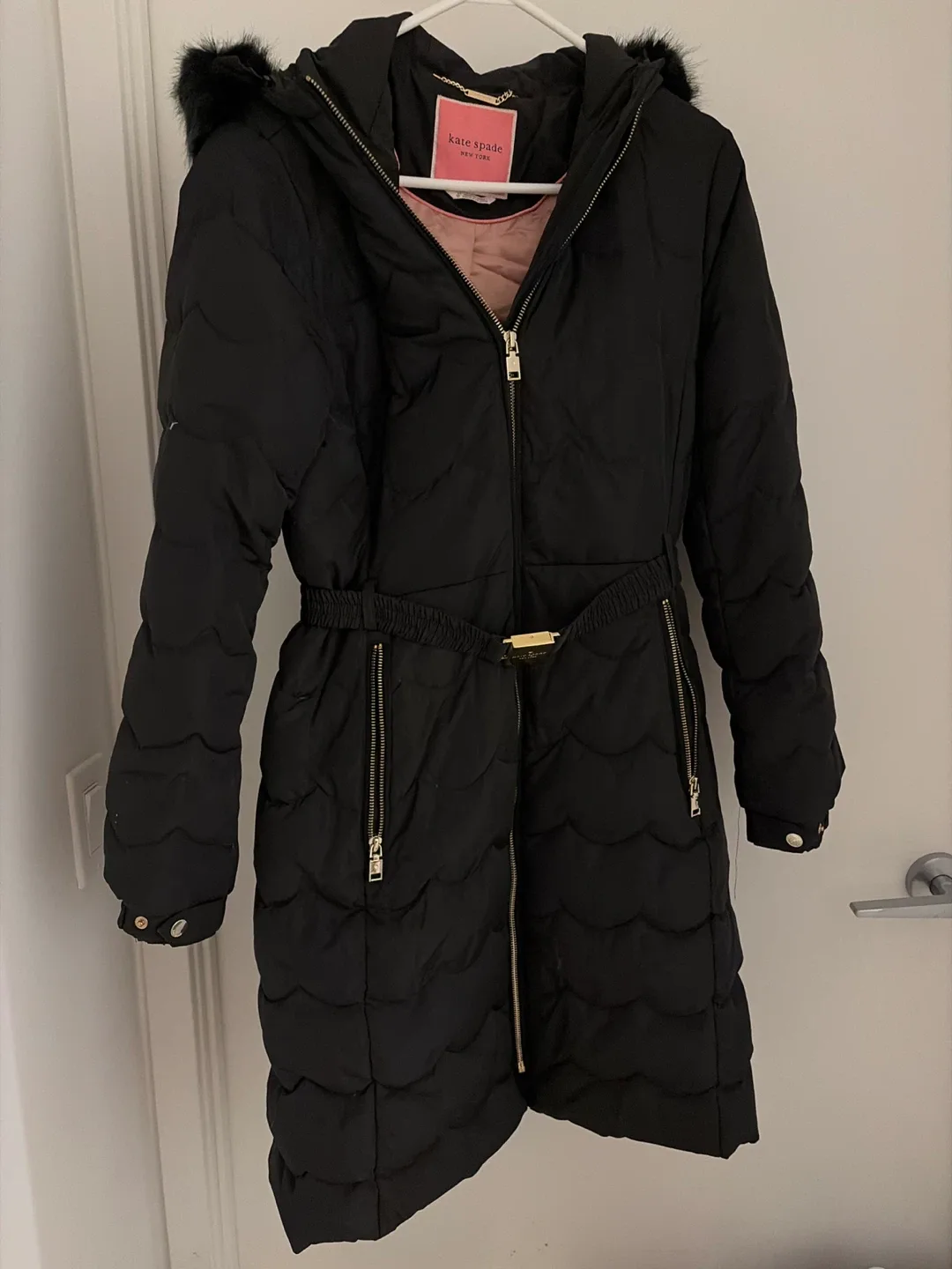 Kate Spade Black Down Puffer Coat - Size XS thumbnail
