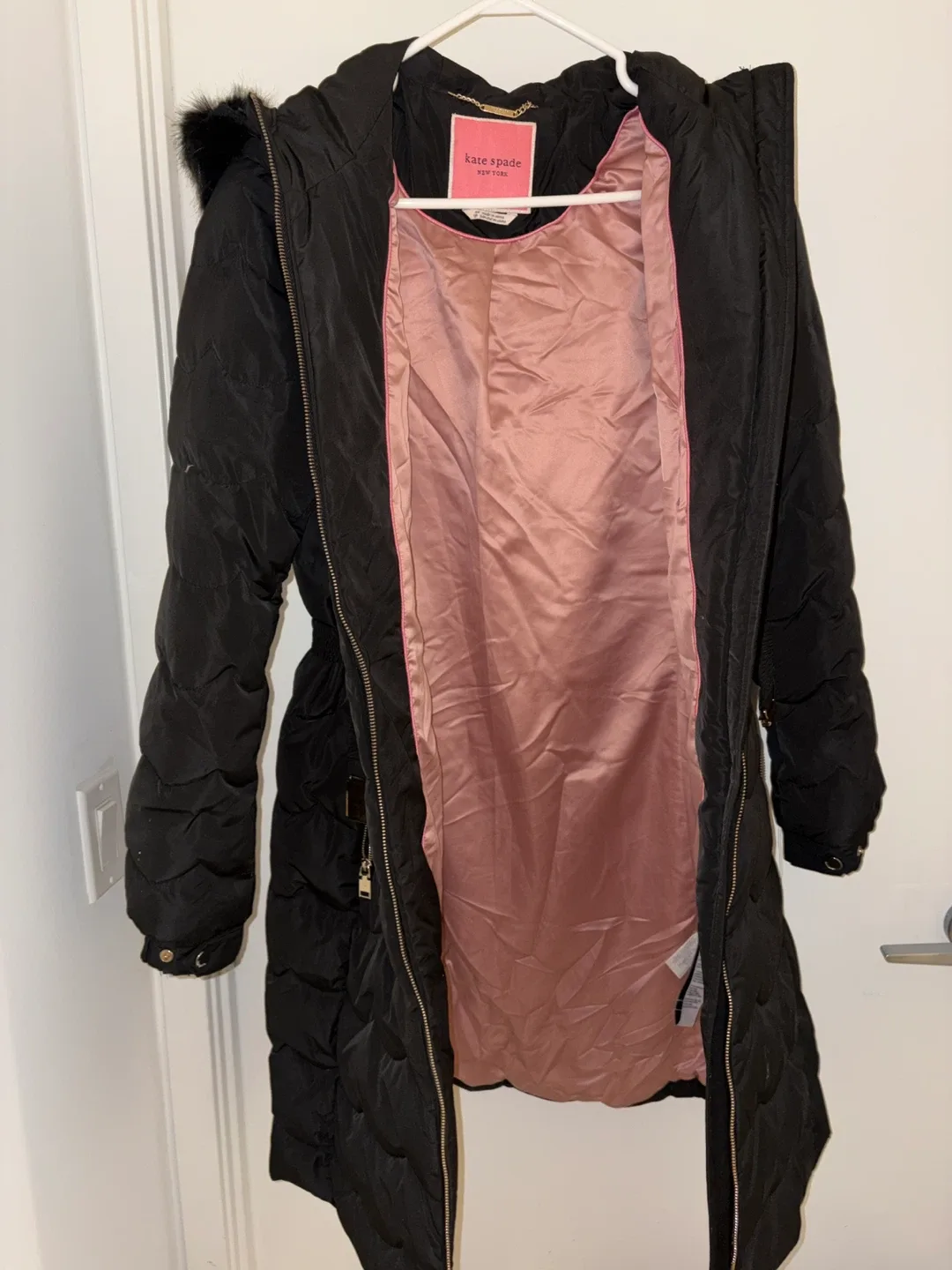 Kate Spade Black Down Puffer Coat - Size XS image indicator(4)