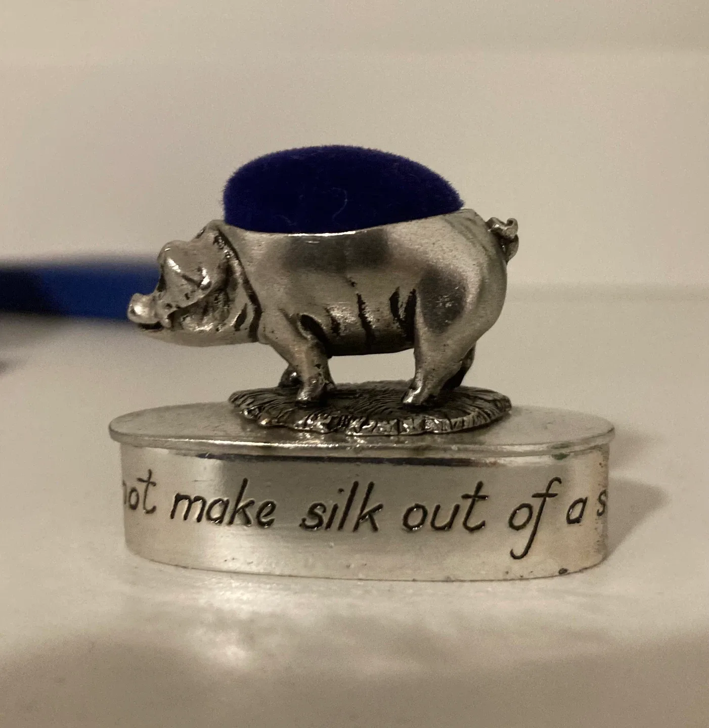 BNIB Silver Collectible Pincushion Storage image indicator(2)