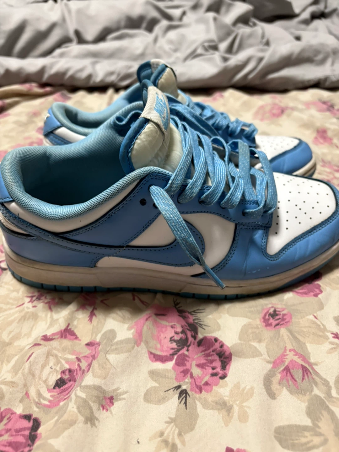 Nike Dunk Low White/Blue Shoes - photo 2