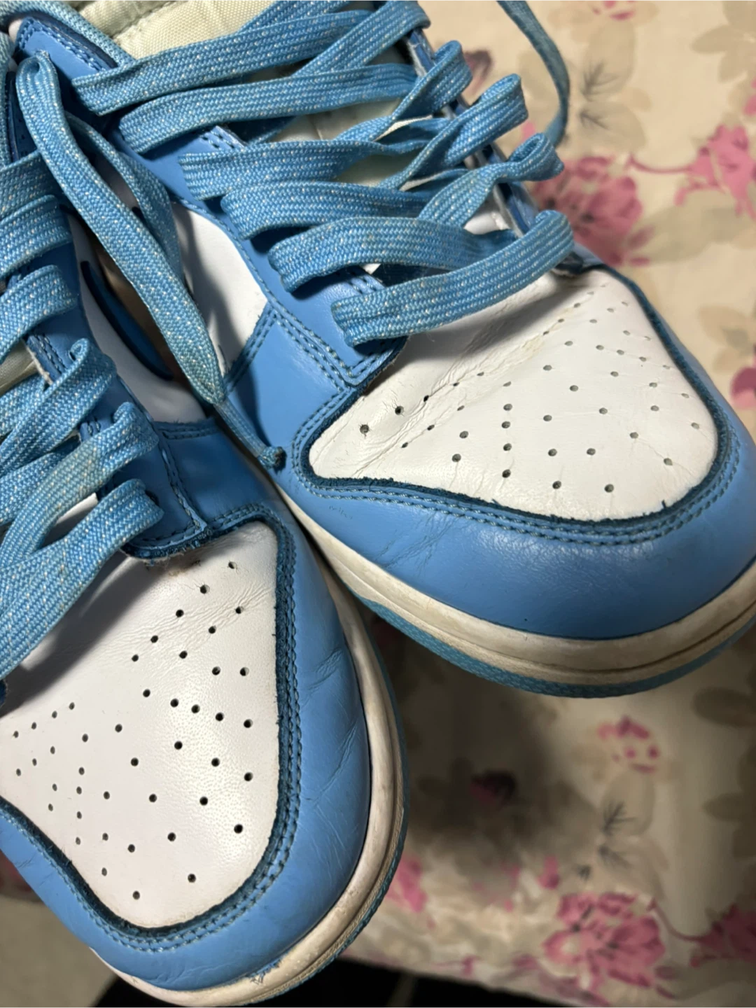 Nike Dunk Low White/Blue Shoes - photo 4