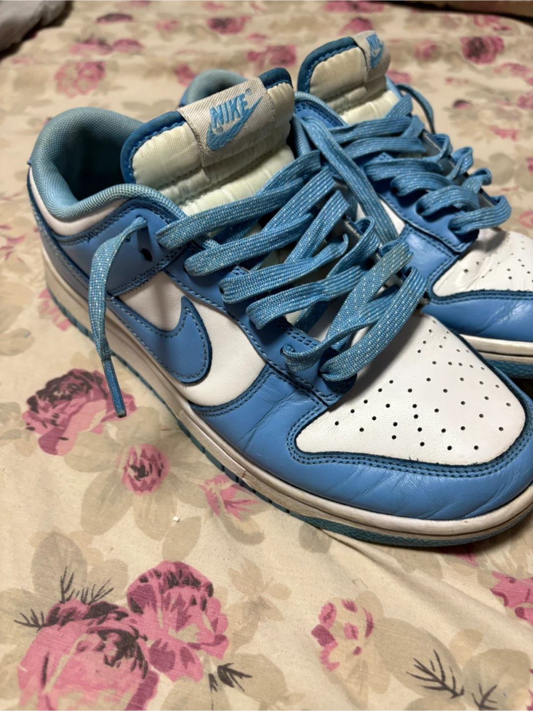 Nike Dunk Low White/Blue Shoes - photo 5