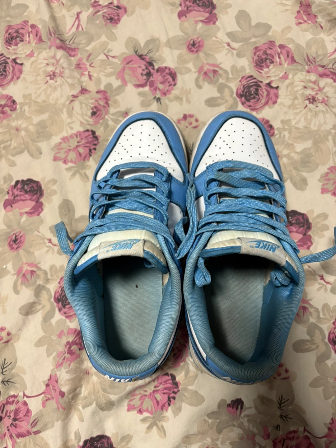 Nike Dunk Low White/Blue Shoes - photo 3