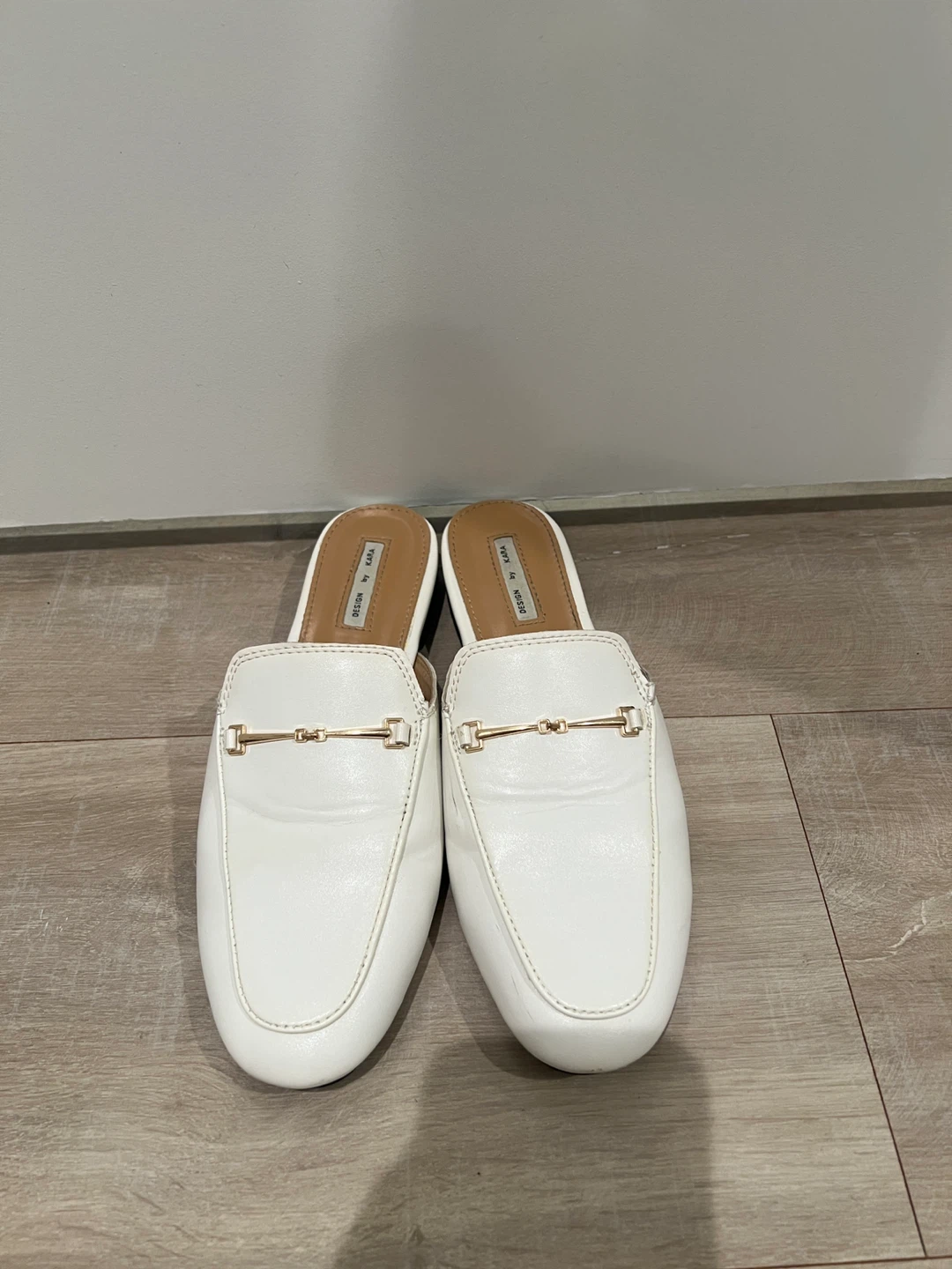 Womens White Mules - Size 6