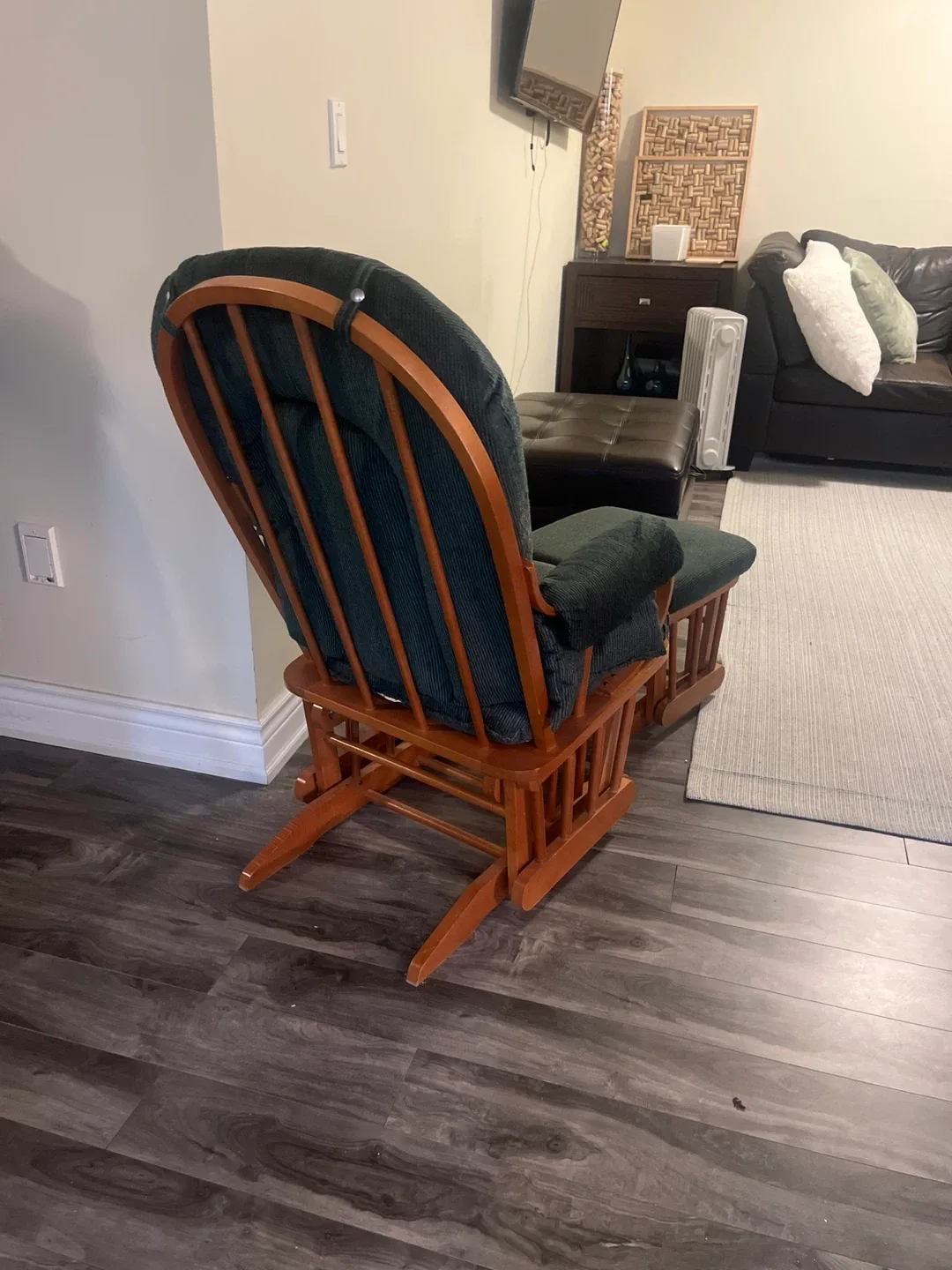 Glider Rocking Chair with Ottoman - Green image indicator(3)