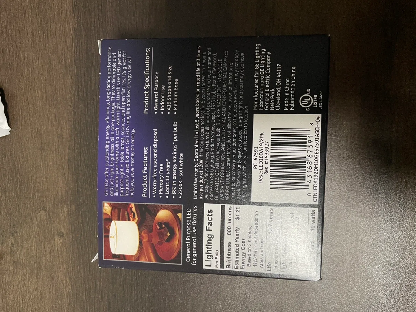 GE LED Soft White 60W Replacement 2-Pack image indicator(2)