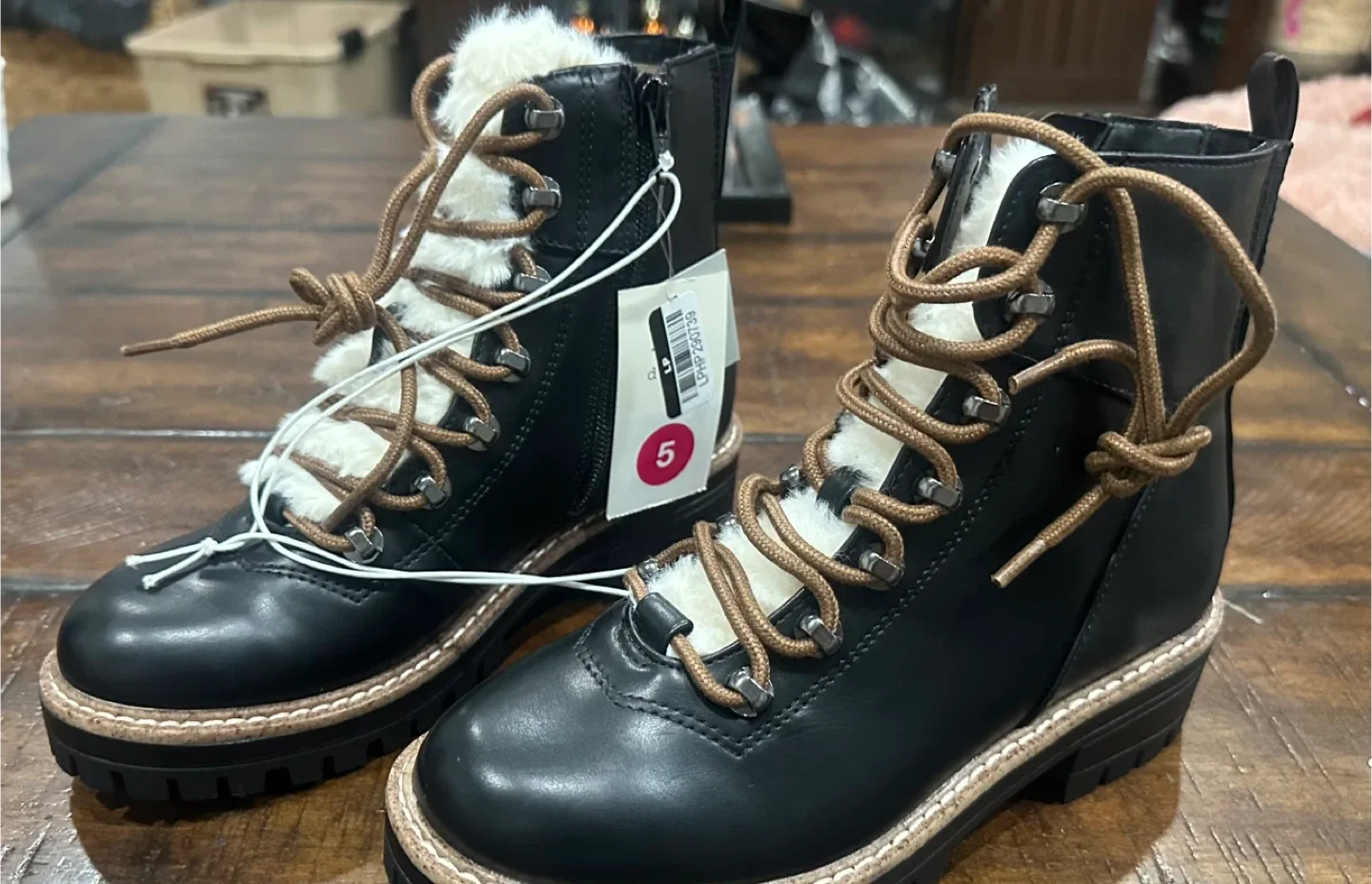 Target Black Winter Boots - Size 5 Leighton hiking boots thumbnail