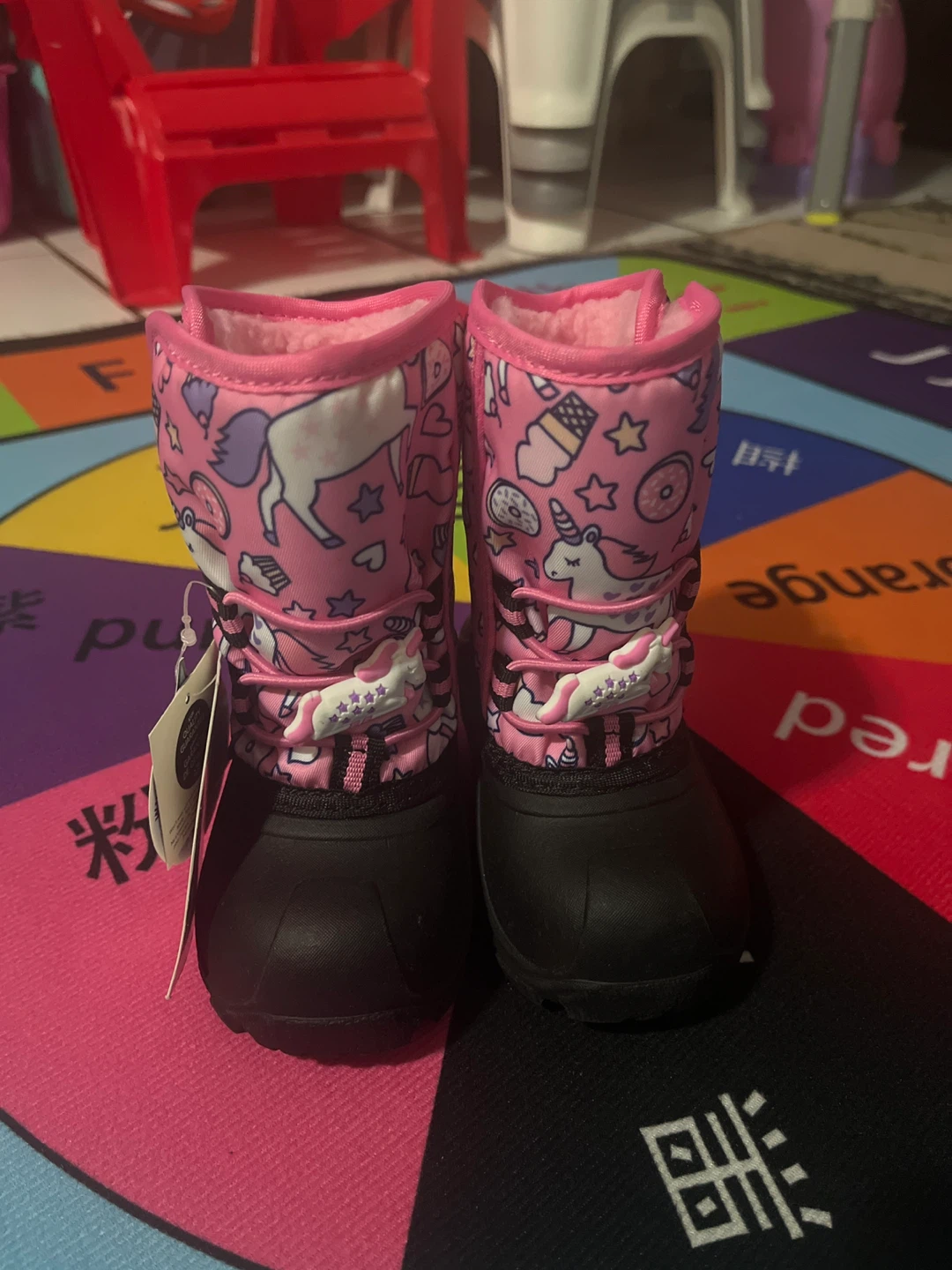 Girls' Size 5 Unicorn Winter Boots - New