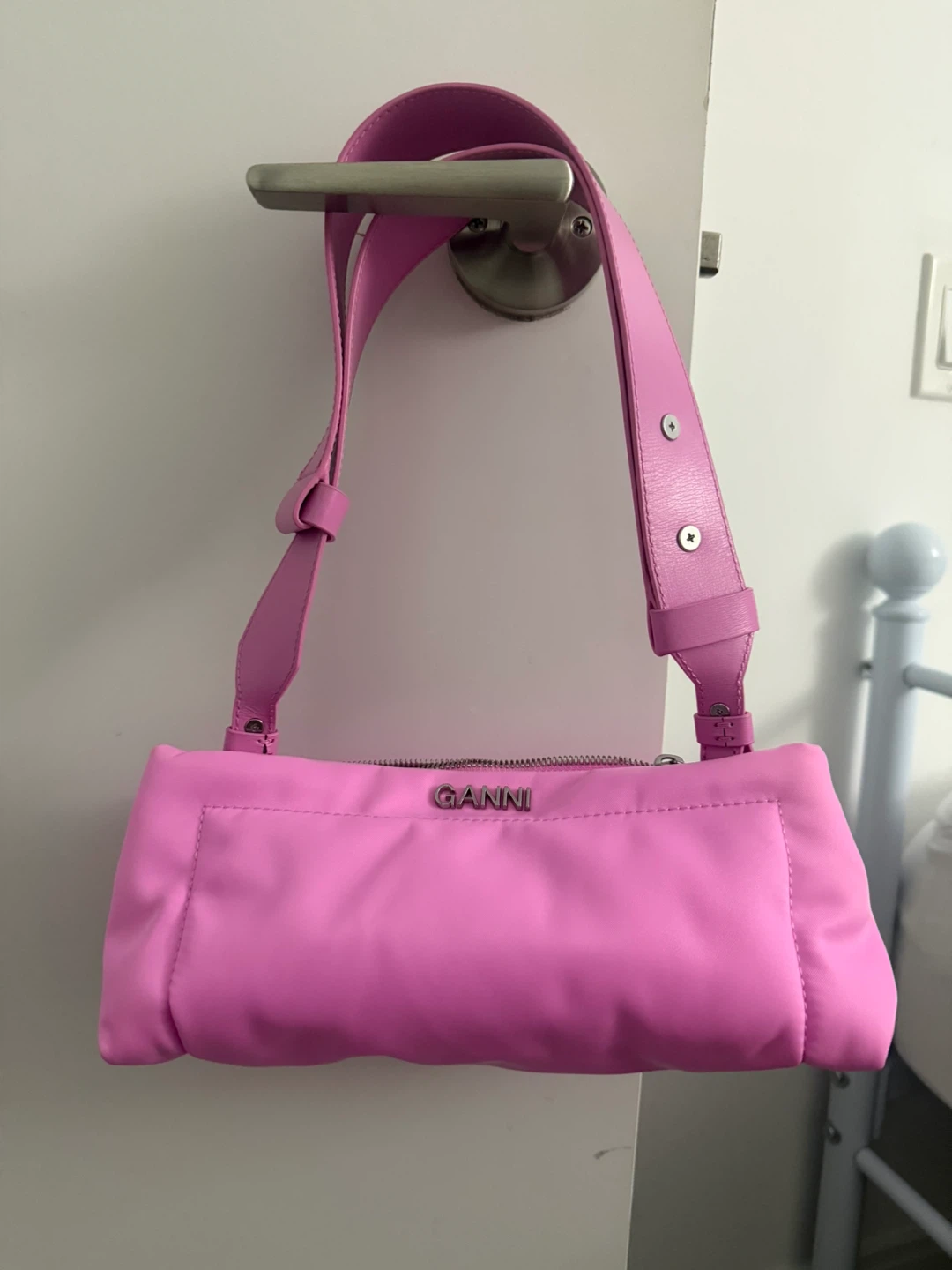 GANNI pillow baguette bag