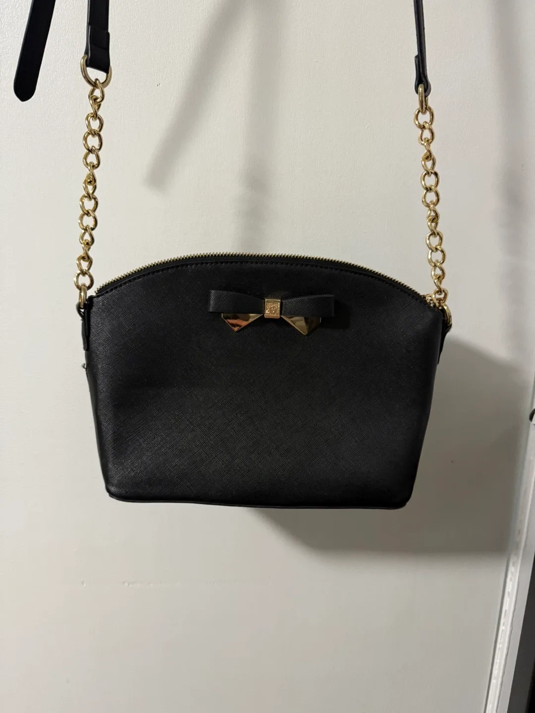 Black Bow Crossbody Bag by Anne Klein thumbnail