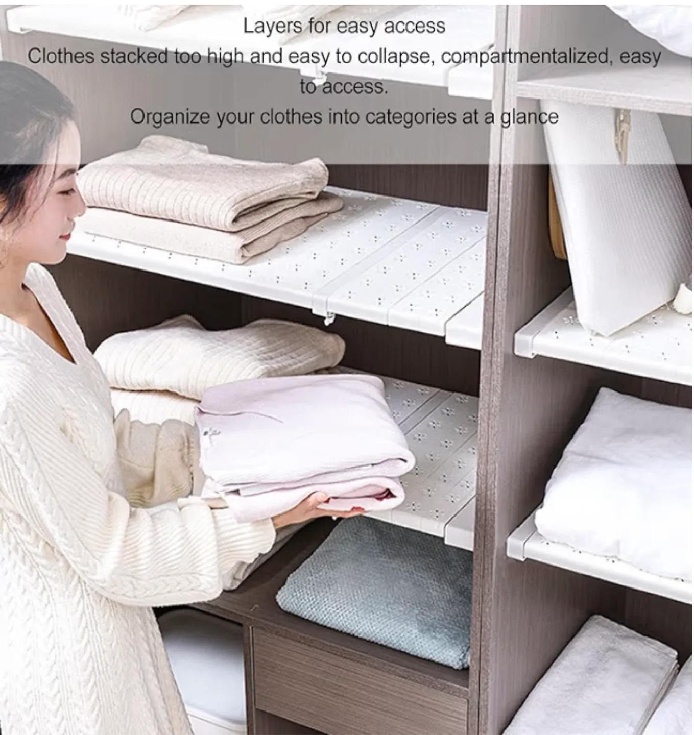 New Adjustable Tension Shelf Cabinet Shelf image indicator(6)