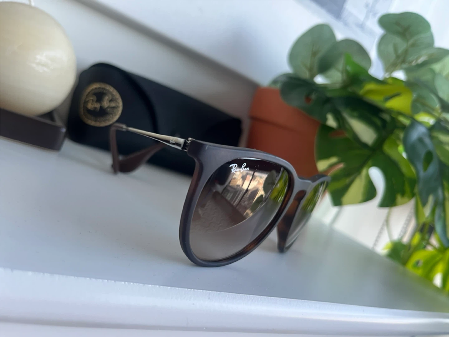 Ray-Ban Erika Classic Sunglasses in Matte Brown - photo 4