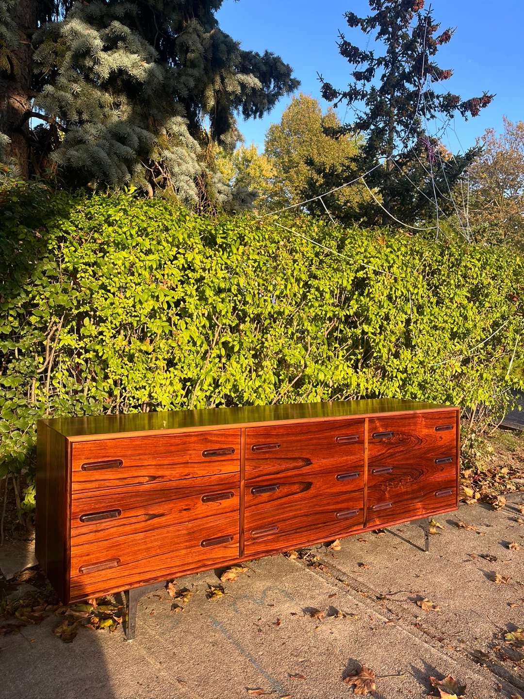 Vintage Rosewood Credenza, Lowboy Dresser