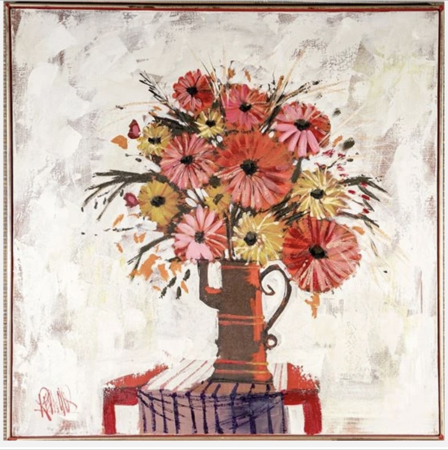Stunning Vintage Lee Reynolds Floral painting