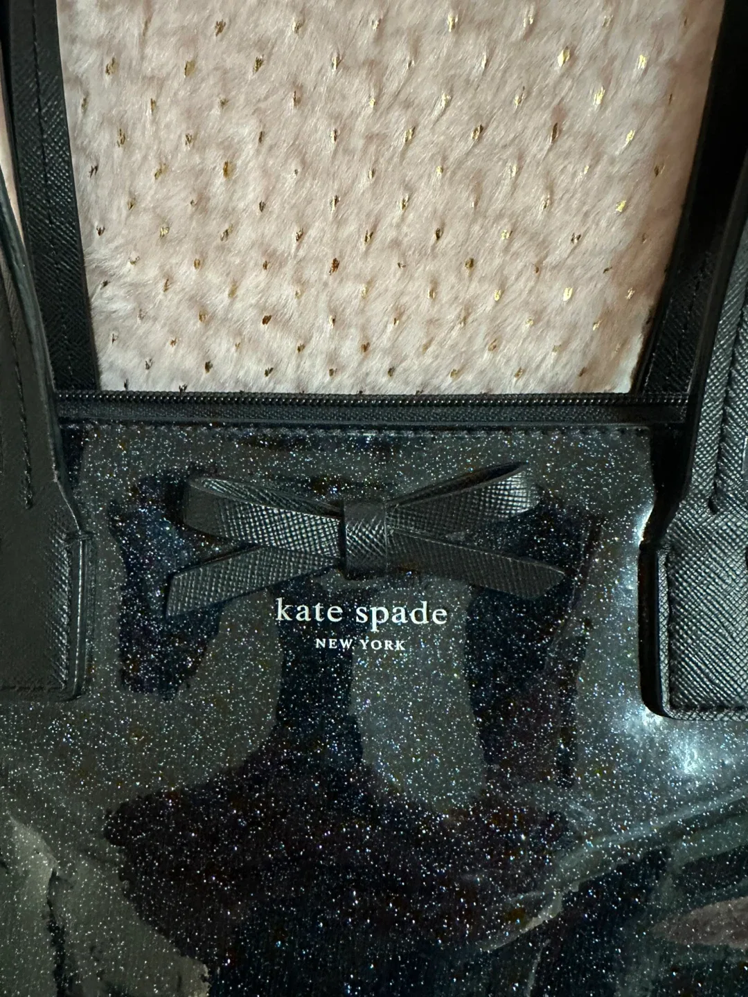 Kate Spade Black Glitter Tote Bag image indicator(2)