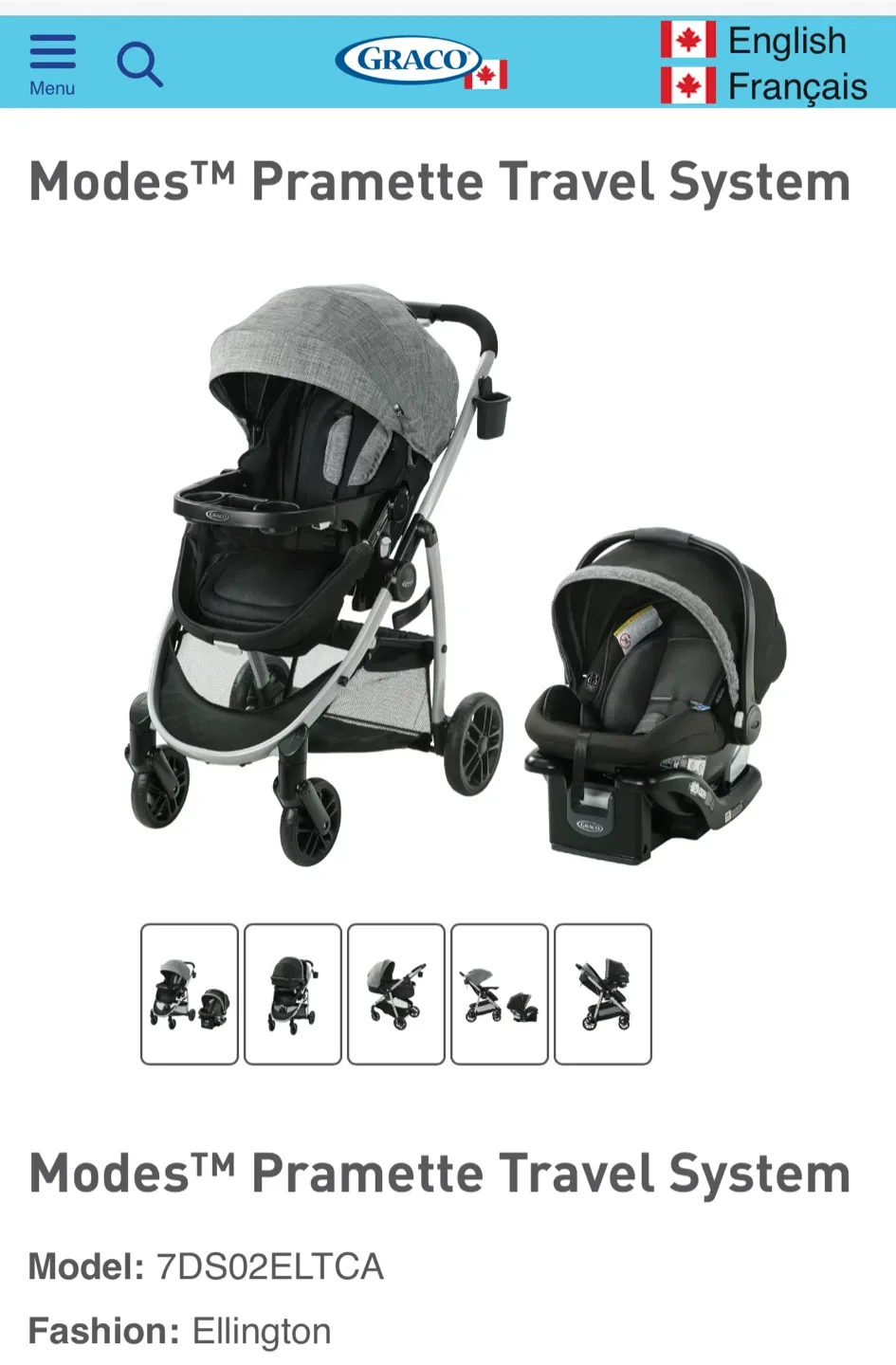 Graco Click and Connect Modes Pramette Travel System image indicator(8)