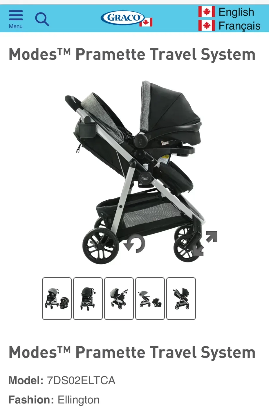 Graco Click and Connect Modes Pramette Travel System image indicator(9)