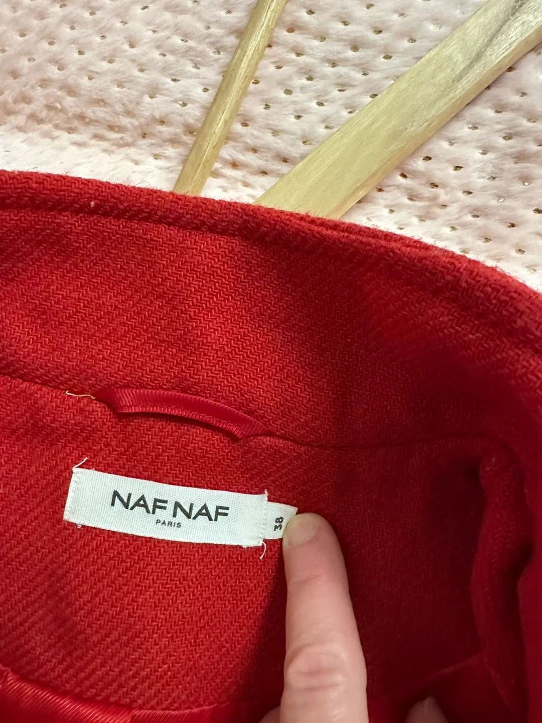 Naf Naf Paris Red Wool Coat - Size 38 image indicator(4)